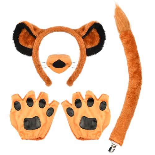 5 PCS Lion Costume Accessories, Halloween Theme Party Cosplay Dress-up by PATURPINT - Used condition - US$8.70