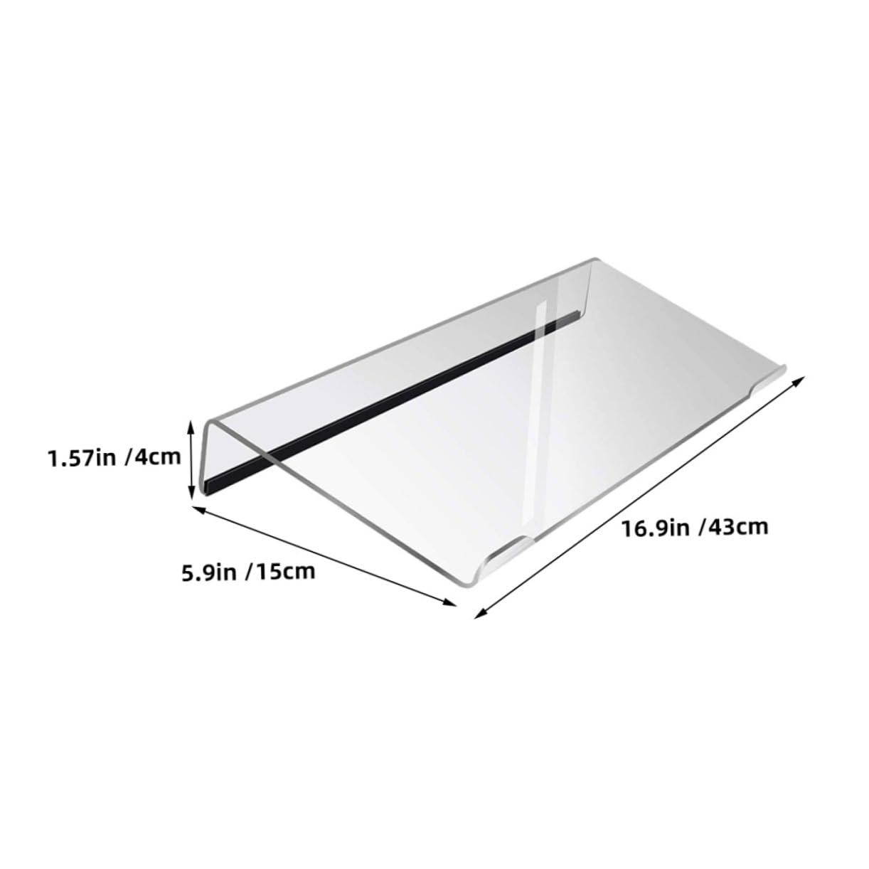 ARTIBETTER Elevated Keyboard Stand Acrylic Keyboard Riser for Desk Ergonomic Computer Holder Tilted Display Stand 2 Pack