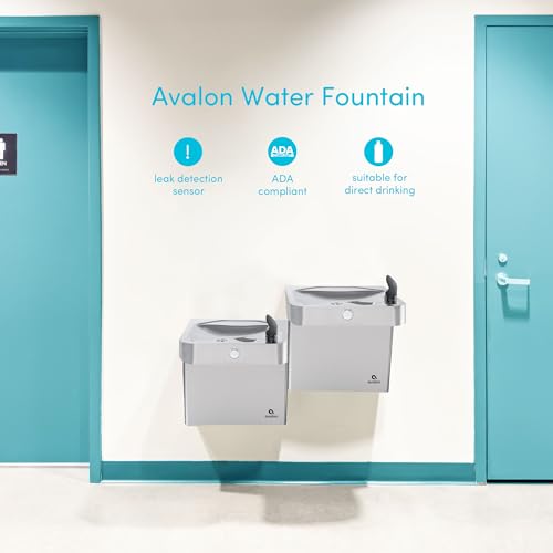 Image of Avalon Wall Mounted Water Fountain with Bottle Filling Station, Sensor Dispensing, Self Cleaning, Digital Bottle Counter Display, ADA Compliant