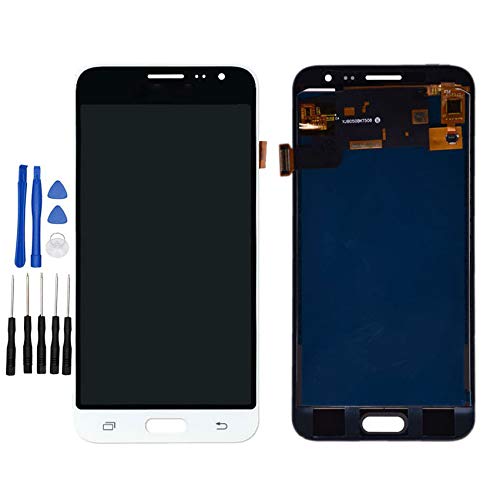 ixuan pour Samsung Galaxy J3 (2016) J320FN J320F J320M Vitre Tactile Ecran LCD Assemblé (Non Châssis) de Remplacement (Blanc)