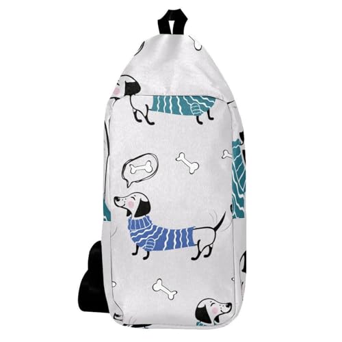 Mochila cruzada de perros salchicha ideal para tus rutas de senderismo y viajes