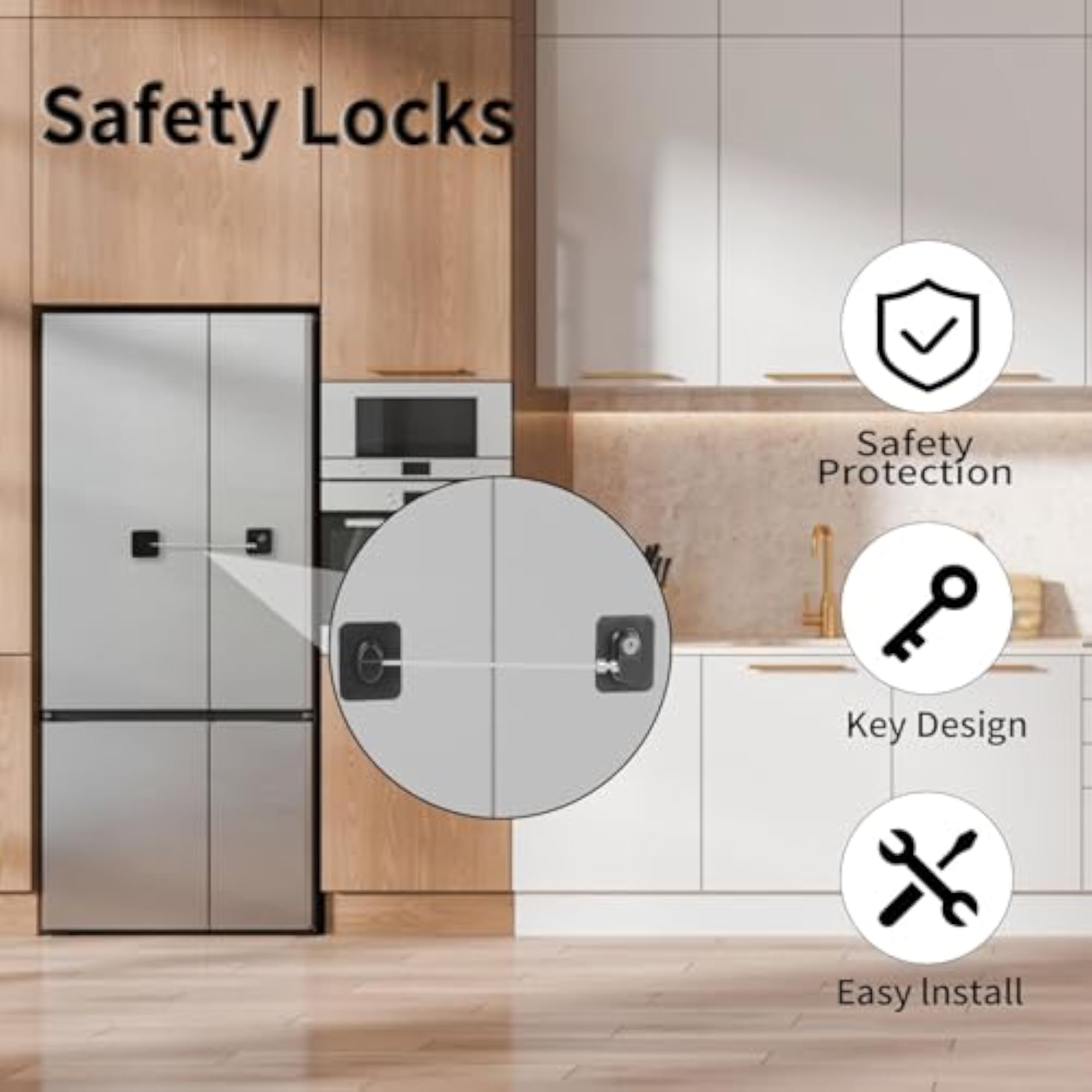Locked Filing Cabinet Drawer with Key, Pack of 2