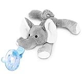 Zooawa Baby Schnuller - Silikon Schnullertier für 0 bis 18 Monate Mädchen Junge Kinder, BPA frei Zahnfreundlich Kreativ Sauger pacifier Beruhigungssauger, Elefant