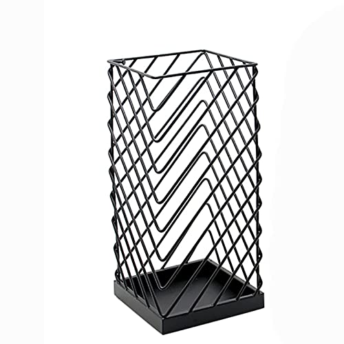 Support de parapluie en fer géométrique avec plateau pour entrée