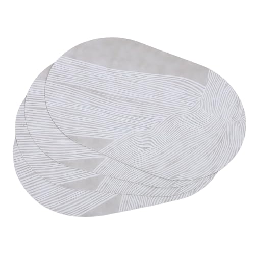 Sets de table ovales en cuir chic et isolants pour table de luxe