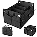 Produktbild AmorFA Auto Kofferraum Organizer, Auto-Aufbewahrungsbox Zurrgurten, zusammenklappbarer Kofferraumtasche Kofferraum-Organizer Auto Kofferraum Organizer-Upgrade