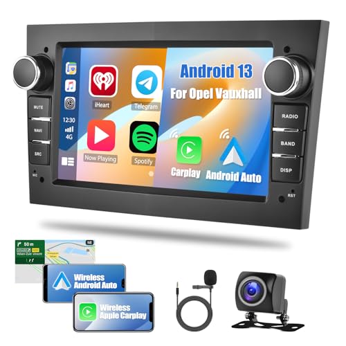 CAMECHO 1+32G Android 13 Autoradio mit Wireless Carplay Android Auto für Opel