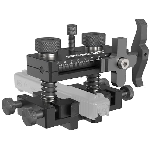 SporGain [Updated] New Model Pistol Sight Pusher Tool with Heavy-Duty Construction for Handguns Front Rear Sight Removal Adjustment, Black