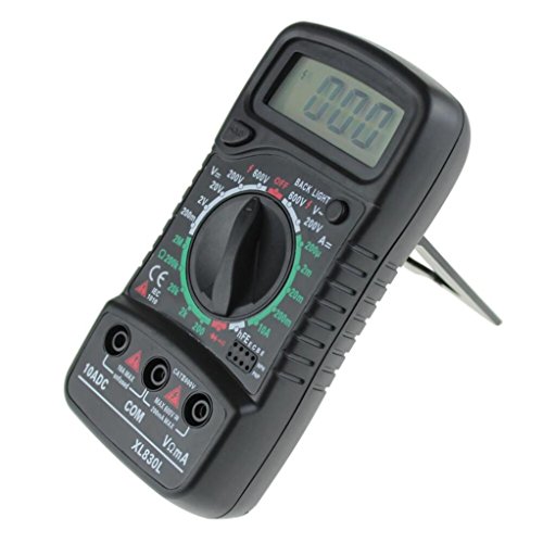 Tuscom XL-830L Handheld LCD Digital Multimeter, 3 1/2 Voltmeter Ohmmeter Multitester F7,Measuring remaining Capacity of The Rechargeable Battery,135×67×33mm (Red)