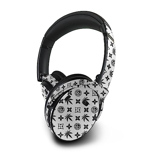 Image of MightySkins Glossy Glitter Skin Compatible With Bose QuietComfort 45 Headphones - CBD Black | Protective, Durable High-Gloss Glitter Finish | Easy to Apply, Remove, and Change Styles | Made in The USA