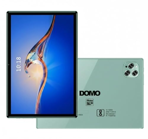 Image of DOMO Slate SL39 10.1-Inch 4G Tablet PC, inbuilt Storage, 4GB RAM + 32GB,1TB Expandable, Dual SIM Slot, Octa Core CPU, Bluetooth, GPS (Green)