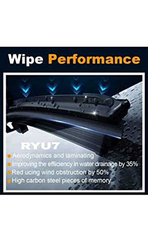 Image of Aerodynamic Design Frameless Wiper Blades Compatible with Tata Zest, Size- 24 inch 14 inch (Pack of 2)