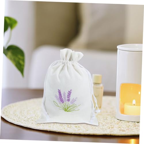 5 bolsas sachet de lavanda con cordón para almacenamiento miniatura 3