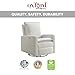 Oxford Baby Uptown Upholstered Glider Recliner Rocking Chair 360° Swivel for Nursery and Living Room – Boucle White