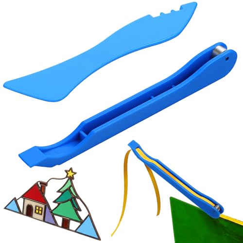 2 PCS Hand Foiler for Stained Glass Stained Glass Foiling Tools Copper Foil Hand Foiler Tool Kit Copper Foiling Tools