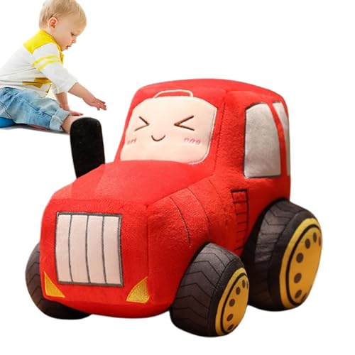 Peluche tracteur coussin cartoon décoration de lit pour enfant fille garçon