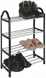 Sapateira Porta Sapatos 8 Pares Organizador 4 Andares Para Quarto Sala Multiuso Livros Tênis