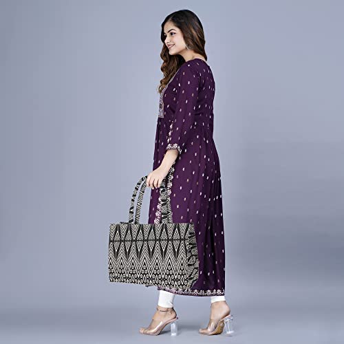 Image of LX LEKHX Women's Tote Bags Handbags Office College And Party (Multicolor-Black Shadee)