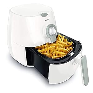 Philips Airfryer Compact – 800 g friet – 2 tot 3 personen – 80% minder vet – Multifunctioneel – Analoge display – Vaatwasmachinebestendige onderdelen – met receptenboek – HD9216/80