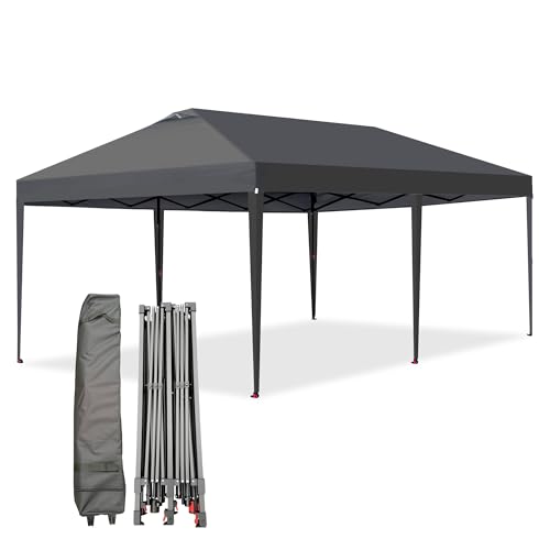 GarveeLife 10x20 Pop Up Canopy Tent, One Push Setup, Easy Setup Instant Outdoor Canopy with Vent and...