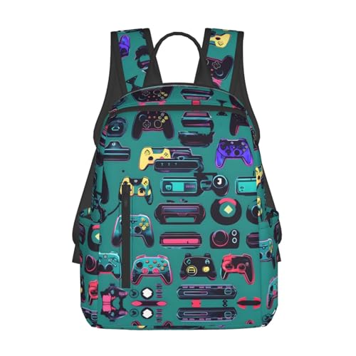KoNsev Gaming Controller Patterns Backpacks Elementary Bookbags Girls Boys Fashion Casual Daypack Travel,College,Teacher