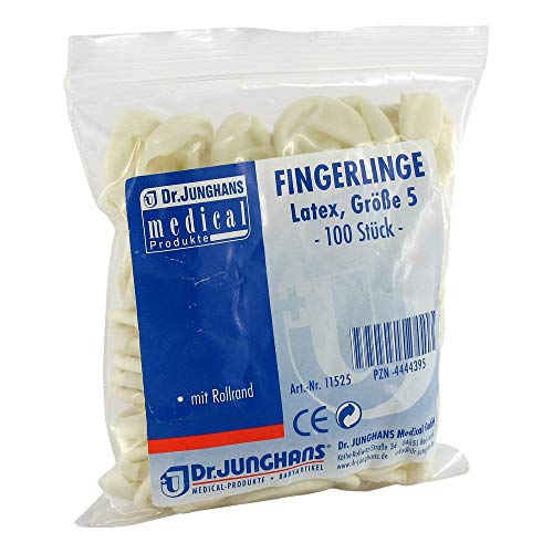 Dedos Linge Op látex Talla 5 enrollados, 100 St