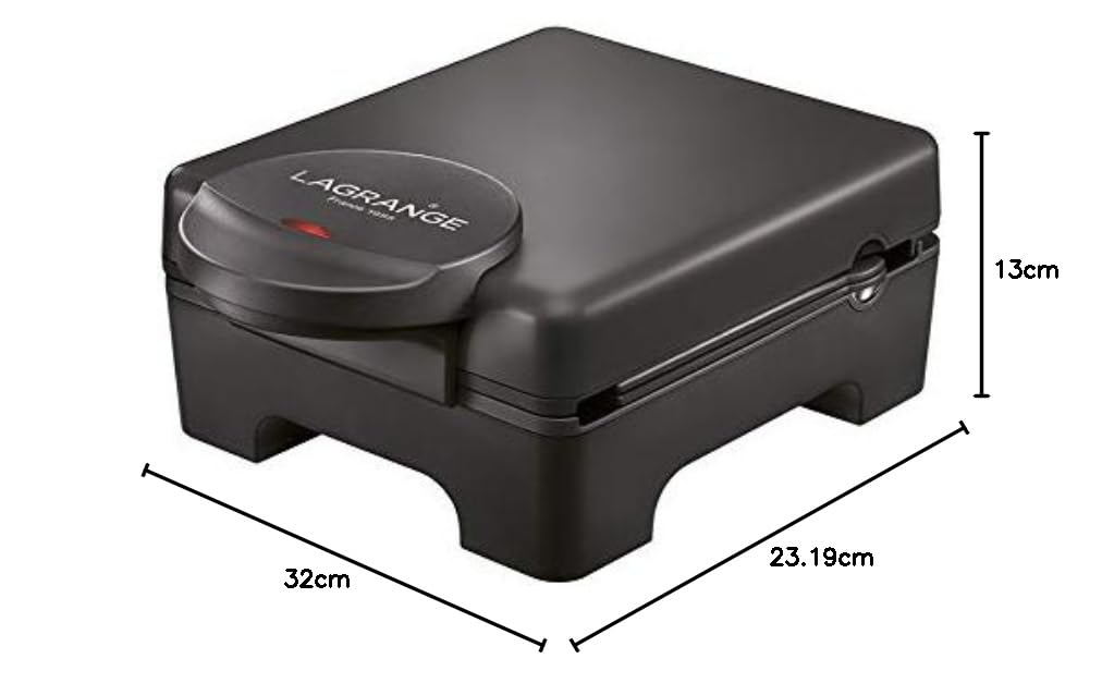 LAGRANGE Gaufrier Tart'Gaufres, 1070W, 3 jeux de plaques inclus, gaufres avec grosses alvéoles d’un côté et surface lisse pour tartiner de l’autre, Plaques amovibles, Multifonction, 029424