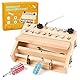 Wooderma Montessori Spielzeug für 3 4 5 Jahre, Montessori Schraubendreher Brett, Holzspielzeug Montessori Busy Board, Montessori Activity Board & Motorikspielzeug & Lernspielzeug für Babys Kleinkinder