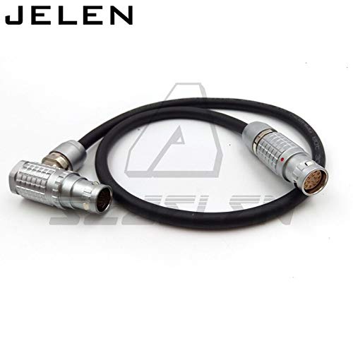 Gimax Arri Alexa XT EVF Cable (Short) - Right Angle to Straight, ARRI Alexa Viewfinder Cable, 2b FGJ 16 pin to FUR.2B. 16 pin