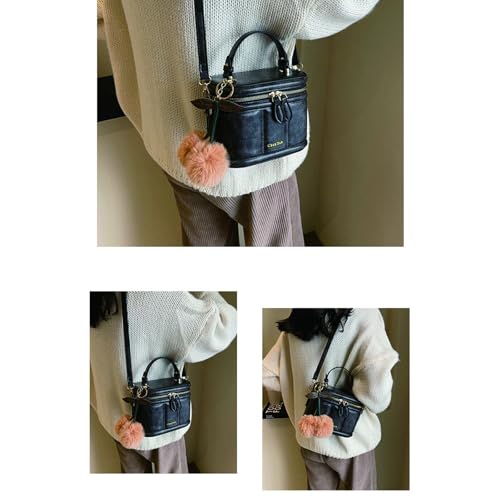 Bolso tipo caja para mujer negro estilo estilizado miniatura 6