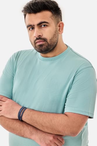 Image of SNITCH Men Polo Plus Size T-Shirt | Knitted Solid Polo with Contrast Tipped Collar & Logo Embroidery | 100% Cotton Breathable Lightweight Smart Casual Wear