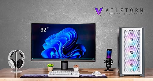 Image of Velztorm iCUE Certified Argentux Custom Built Gaming Desktop PC (Intel i7-11700K, GeForce RTX 5070 Ti, 64GB DDR4, 2TB PCIe SSD, RGB Fans, 240mm AIO, 750W PSU, WiFi 6, Win 11 Pro)