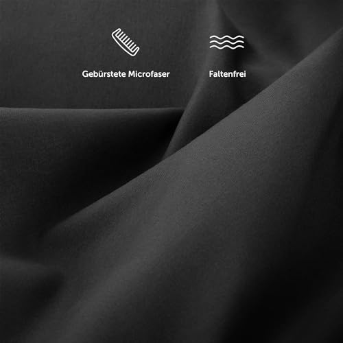 Blumtal® Spannbettlaken 160x200x30cm aus Microfaser - Oekotex zertifiziertes Bettlaken Spannbettlaken in Anthrazit 4