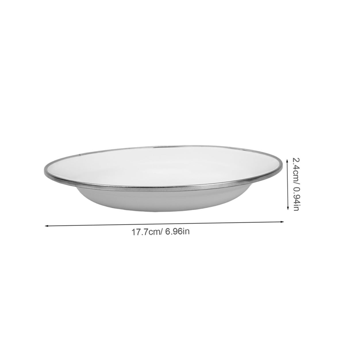 Gatuida Platos de Aperitivos de Esmalte Blanco Grueso 4 Piezas Retro
