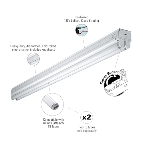 Image of Metalux SNF232RC 4 ft 2 Lamp T8 Fluorescent Strip Light