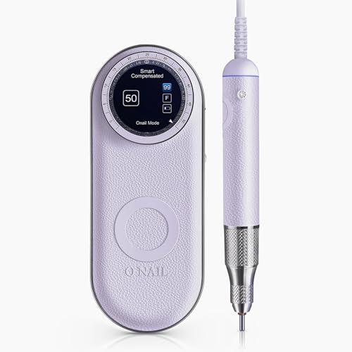Image of Professional Electric Nail Drill Machine - O NAIL 50,000 RPM E-File with LCD Display, Smart Control and Vibration-Free, 3mm Shank Bits Kit, Beginner Mode for Acrylic Gel Removal, for Home & Salon Use