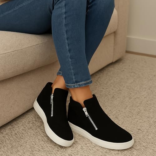 CUSHIONAIRE Women's Hart Hidden Wedge Sneaker +Wide Width Available3