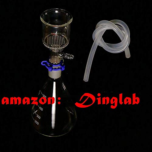 Dinglab,500Ml,Suction Filtration Device,47Mm Buchner Funnel,Glass Flask With Vacuum Pump #TOP4