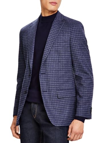 Tommy Hilfiger Mens Conrad Checkered Sportcoat Blue 36R
