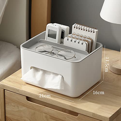 wolpin Desk Organizer Drawers 4 Compartment Pen & Pencil Stand Stationery Storage Tissue Box Holder Home and Office Stationery Box Phone Holder