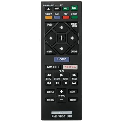 RMT-VB201U Replace Remote Control fit for Sony Blu-Ray BD Disc DVD Player BDP-BX370 BDP-S1700 BDP-S3700 UBP-X700 BDPBX370 BDPS1700 BDPS3700 UBPX700
