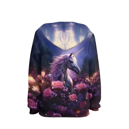Image of GLUDEAR Teen Boys Girls Novelty Animal Galaxy Hoodies Sweatshirts Pullover