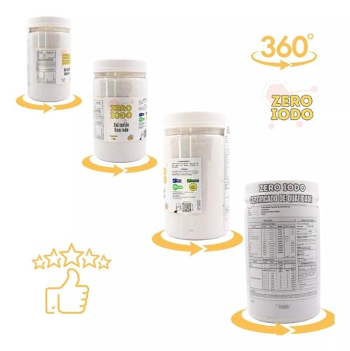 Sal Marinho Integral Moído Sem Iodo 1Kg 100% Natural Pote