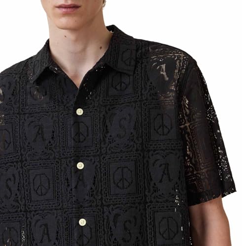 AllSaints Men's Casual Shirt Netley Ss Shirt Black Large by AllSaints - Used condition - US$61.89
