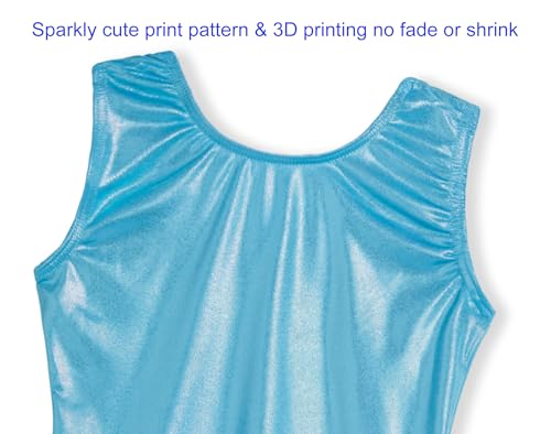 Image of Domusgo Gymnastics Leotards for Girls Sparkly One Piece Biketard Size 1-10Y