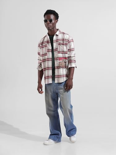 Chemise imprimé graphique homme ample pour masquer les imperfections avec style