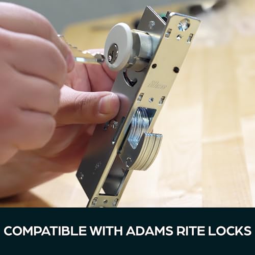 Summit DOORWARE Mortise Cylinder Hook Bolt with Keys | Adams Rite Style Door Lock Replacement Parts | Mortise Lock with Thumbturn Cylinder | Replacement for MS1850S-X5X Locks | Duronotic Finish