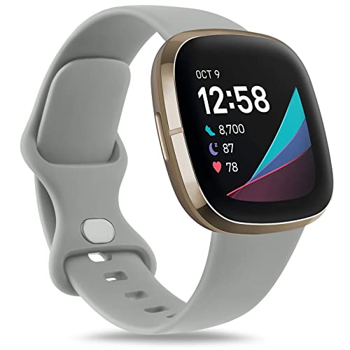 Image of Meliya Soft Strap for Fitbit Versa 4 / Versa 3 / Sense 2 / Sense(Watch Not Included), Flexible Premium Elastomer TPU Adjustable Watch Straps, Sport Replacement Band for Women Men