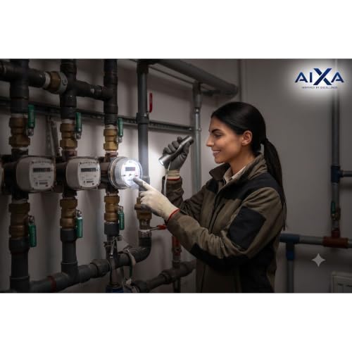 Image of AIXA Rechargeable Zoomable LED Flashlight, High Power Strobe Torch Light, Aluminium Alloy Body, USB Type-C Charging, Adjustable Focus, Waterproof for Camping, Hiking, Emergency, Home & Outdoor Use