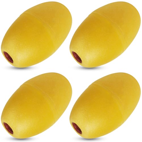 JSHANMEI Buoy Float Deep Water Fishing Floats Crab Trap High Visibility Floating Foam Water Float Anchor Marker Buoys Ski Rope Floats for Boat Kayak Crabbing Trail Dock Pool (Oval(5.6 * 3.4in)-4pcs)